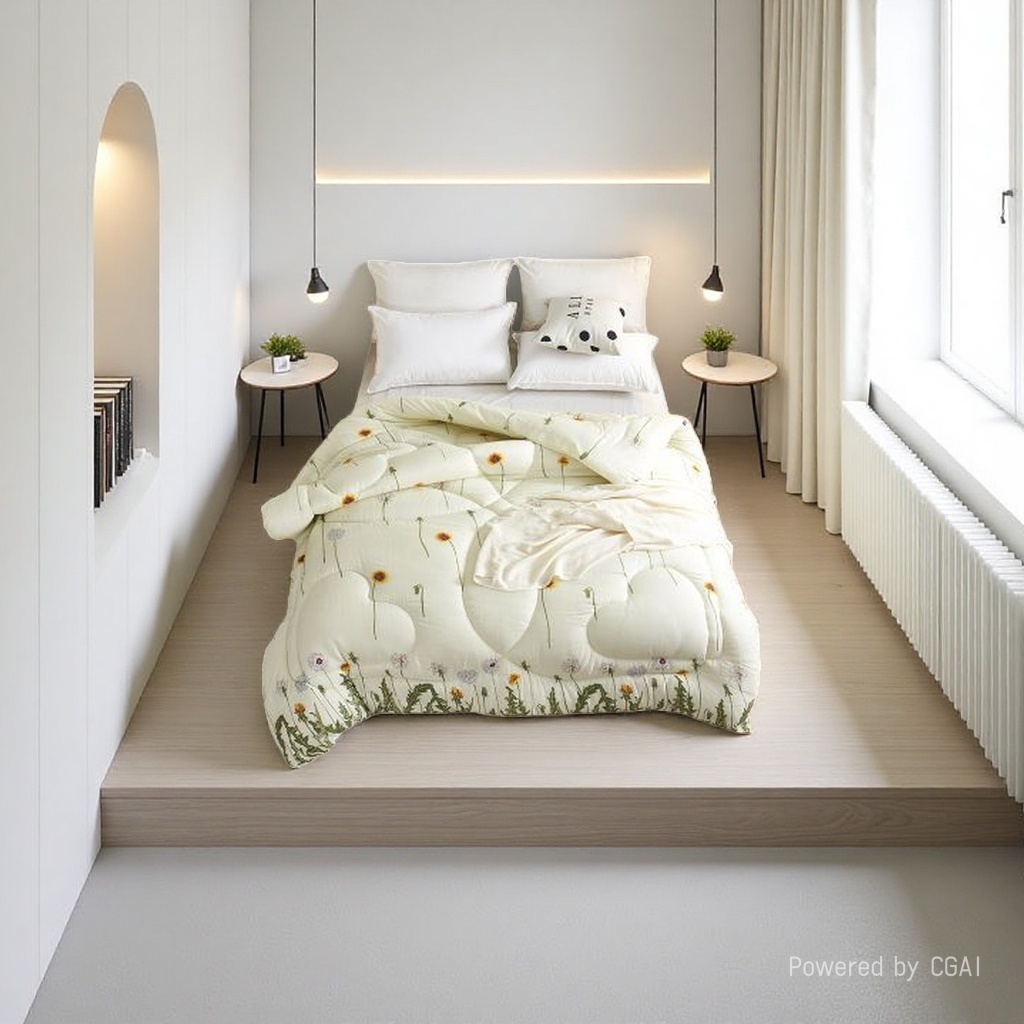 Silk quilt bedding quilt, double palace cocoon mulberry silk spring and autumn quilt, 100% natural silk details Picture