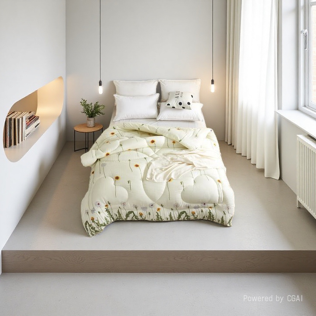 Silk quilt bedding quilt, double palace cocoon mulberry silk spring and autumn quilt, 100% natural silk Specification image