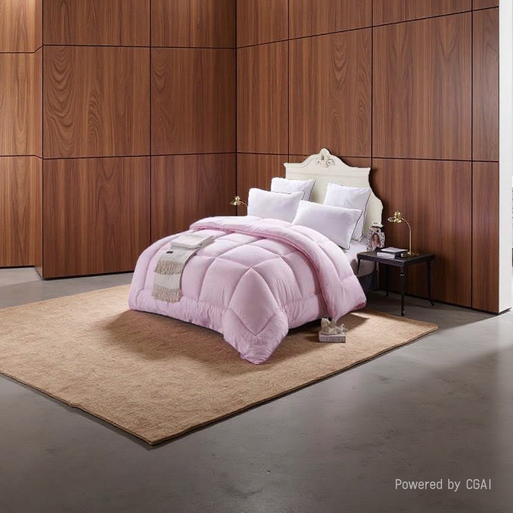 Wedding pink bedding four-piece set, 2026 style home textile set, non-woven fabric bedding Specification image