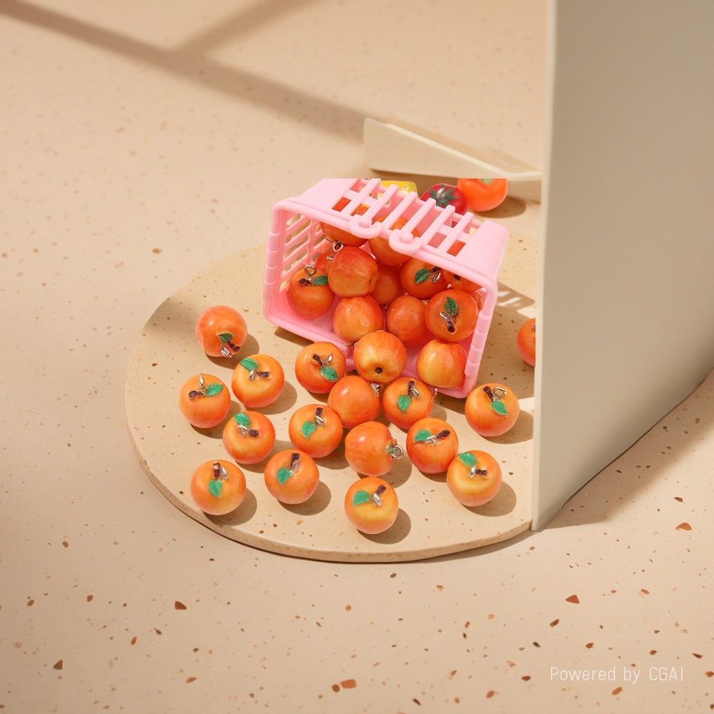 Simulated persimmon fruit resin three-dimensional food and play accessories Specification image