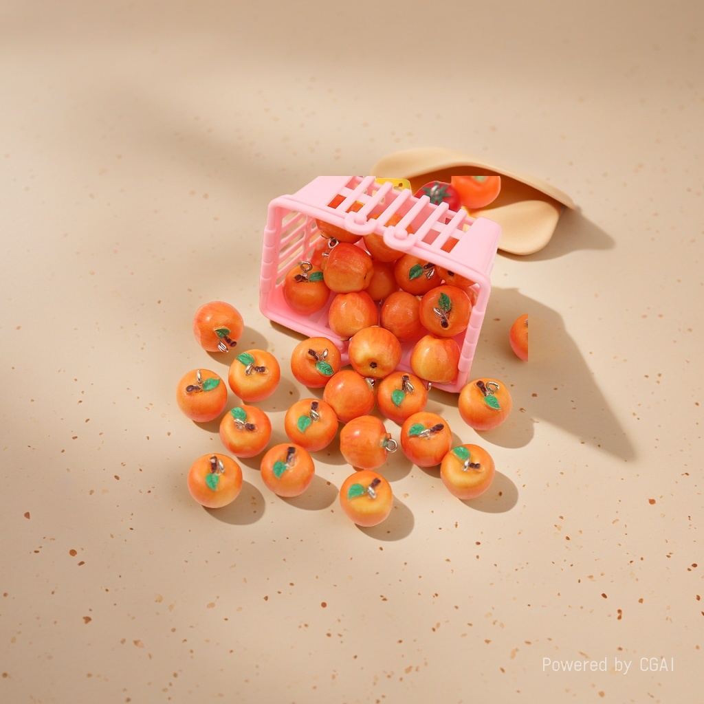 Simulated persimmon fruit resin three-dimensional food and play accessories Application Scenario