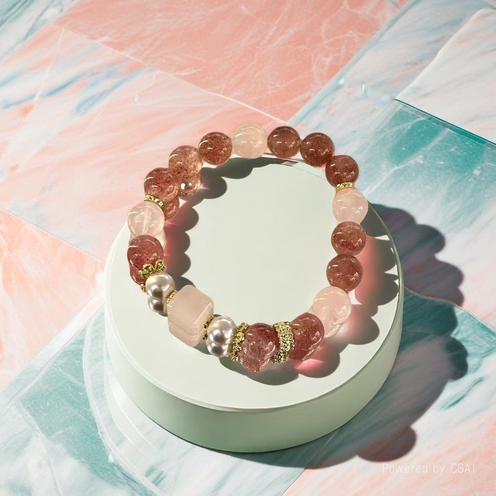 The new crystal bracelet and string is a fashionable and versatile accessory weighing 180g
