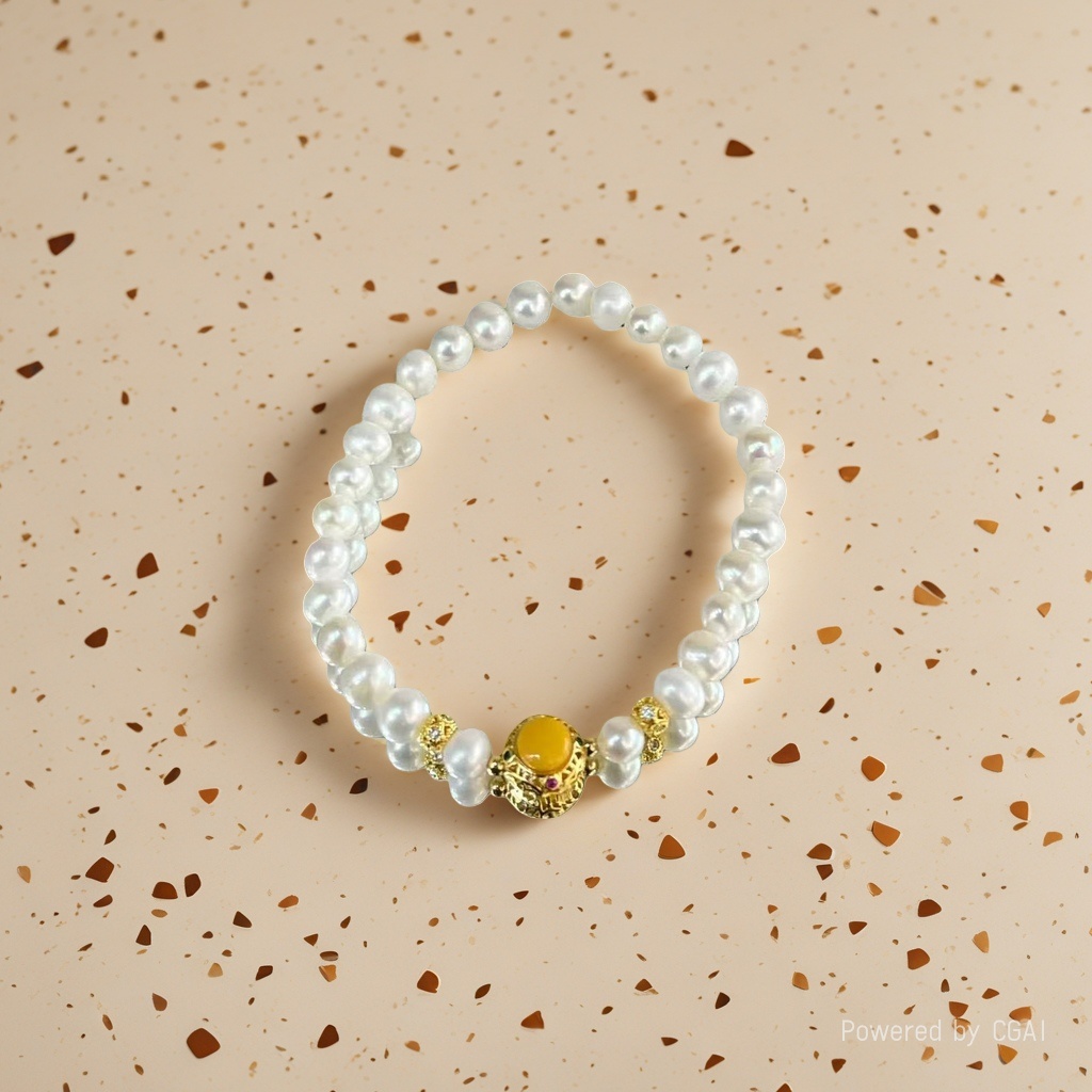 Korean Hwaji Jewelry Baroque natural pearl bracelet bulk pearl grains Specification image