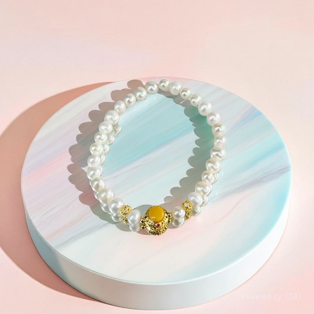 Korean Hwaji Jewelry Baroque natural pearl bracelet bulk pearl grains