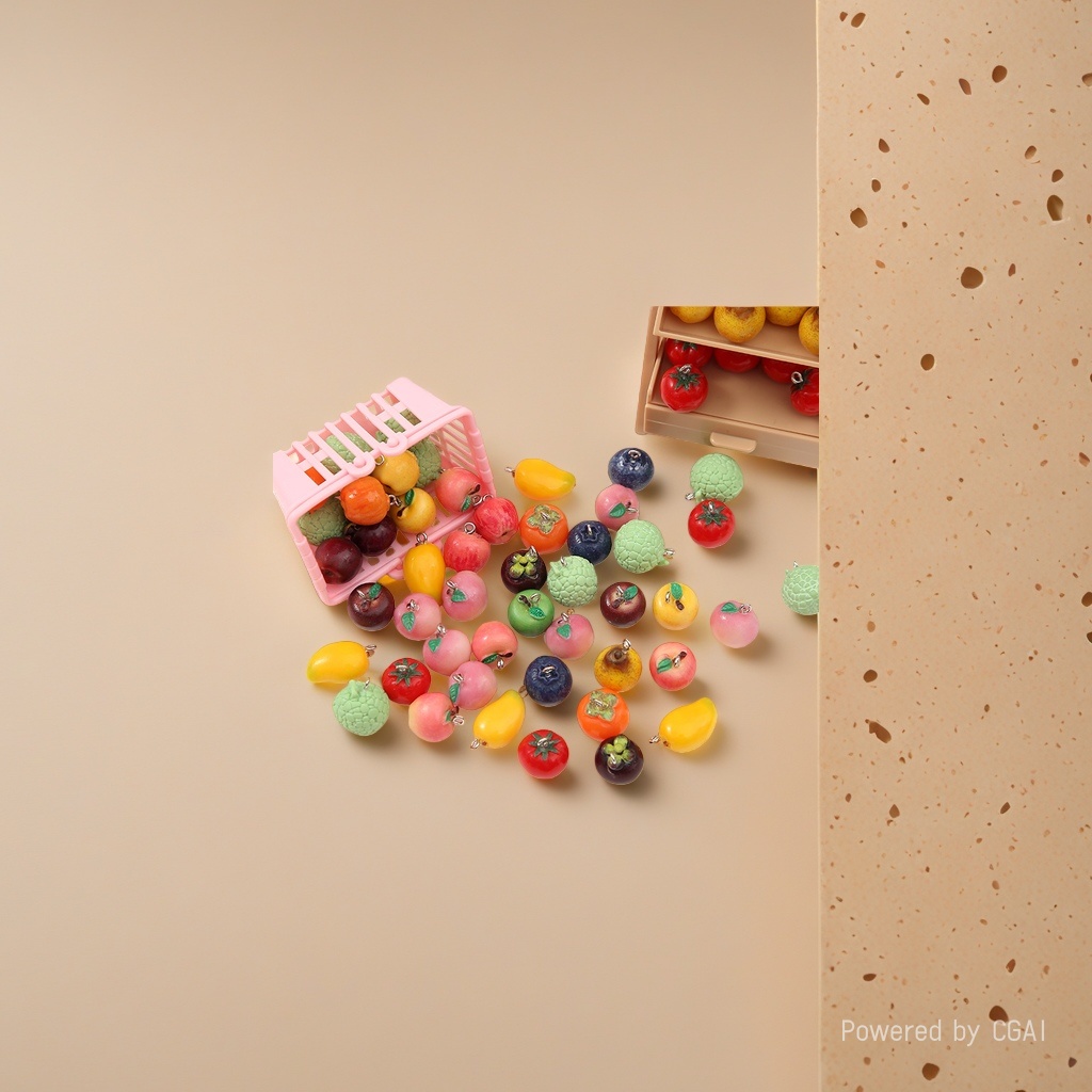 Simulated fruit and vegetable food toys, steamed buns, bread, food toys, simulated fruit ornaments and accessories Specification image