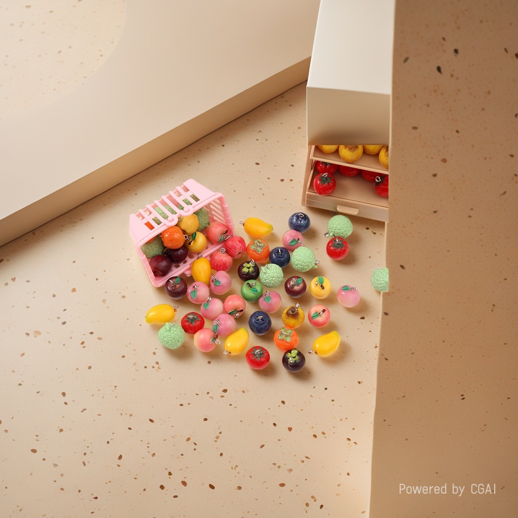 Simulated fruit and vegetable food toys, steamed buns, bread, food toys, simulated fruit ornaments and accessories details Picture