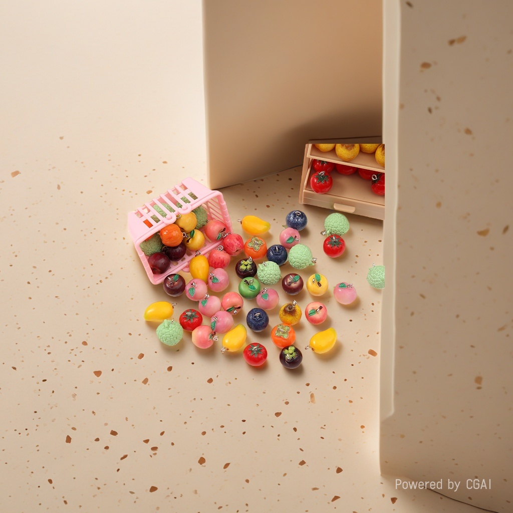 Simulated fruit and vegetable food toys, steamed buns, bread, food toys, simulated fruit ornaments and accessories