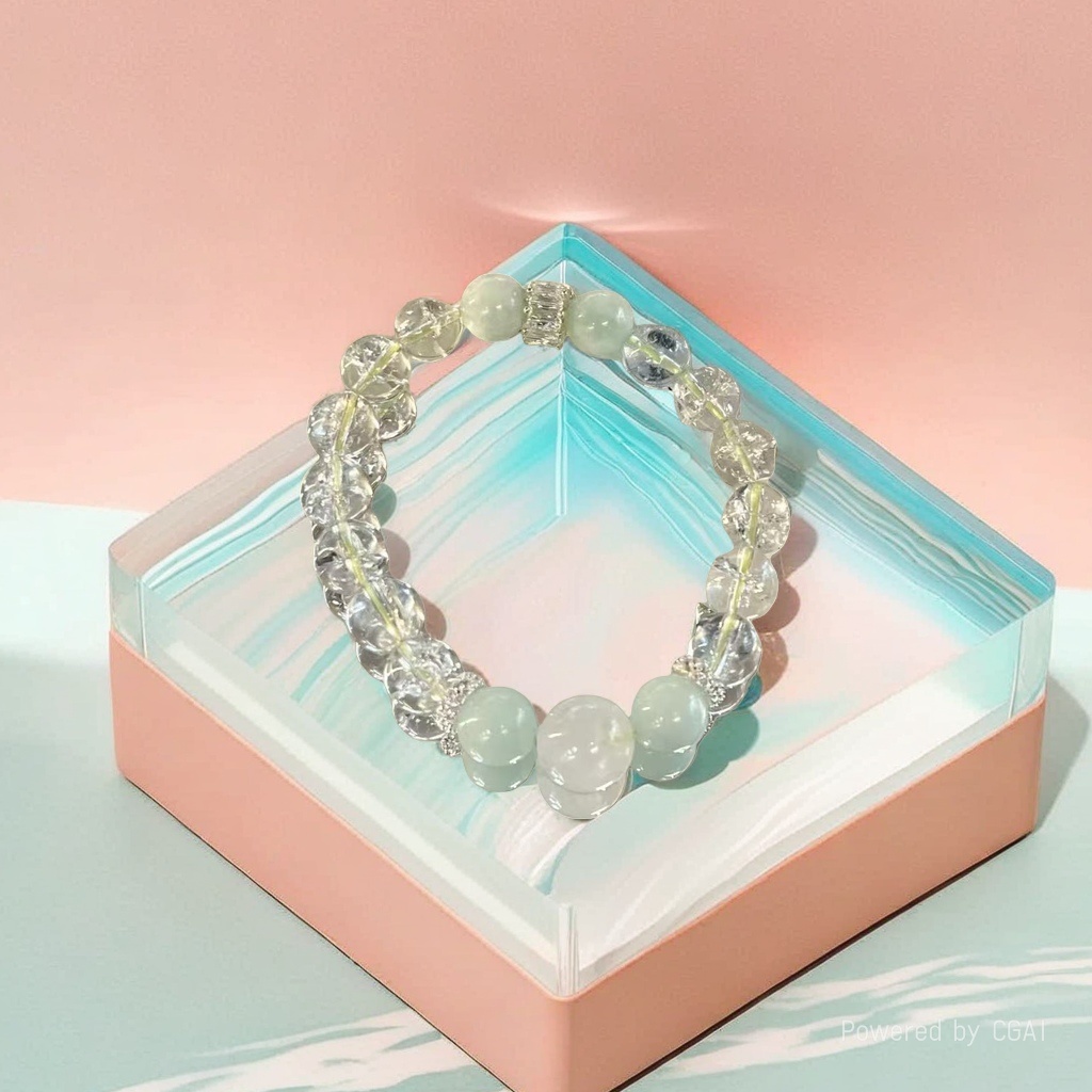 New crystal bracelet, fashionable accessory, transparent crystal bracelet 180g details Picture
