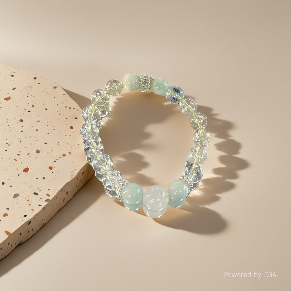 New crystal bracelet, fashionable accessory, transparent crystal bracelet 180g Specification image