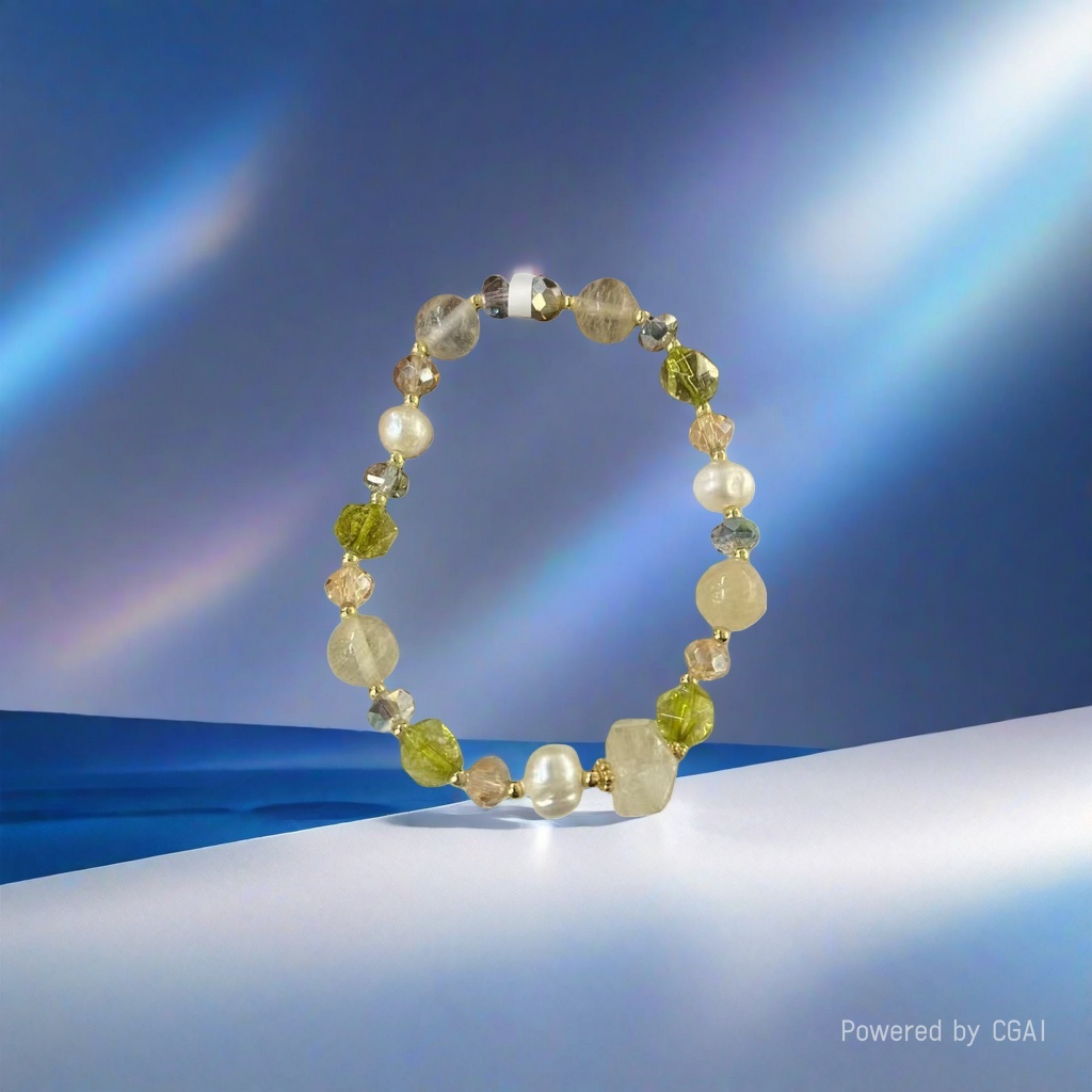 Crystal bracelet and string, a versatile accessory for women. Natural crystal beads, a fashionable layering style Application Scenario