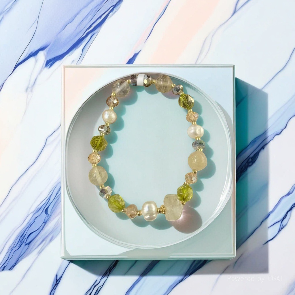 Crystal bracelet and string, a versatile accessory for women. Natural crystal beads, a fashionable layering style