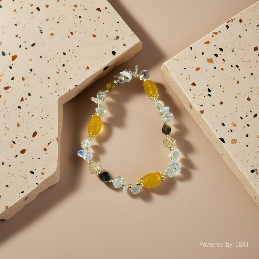 The new crystal bracelet and string are fashionable and versatile accessories for both men and women Specification image