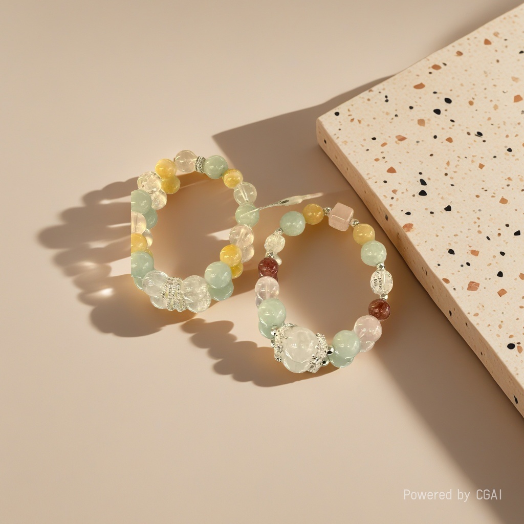 Crystal traditional Chinese medicine bead bracelet, hand-woven cultural and artistic bracelet Specification image