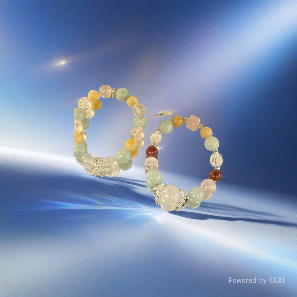 Crystal traditional Chinese medicine bead bracelet, hand-woven cultural and artistic bracelet Application Scenario