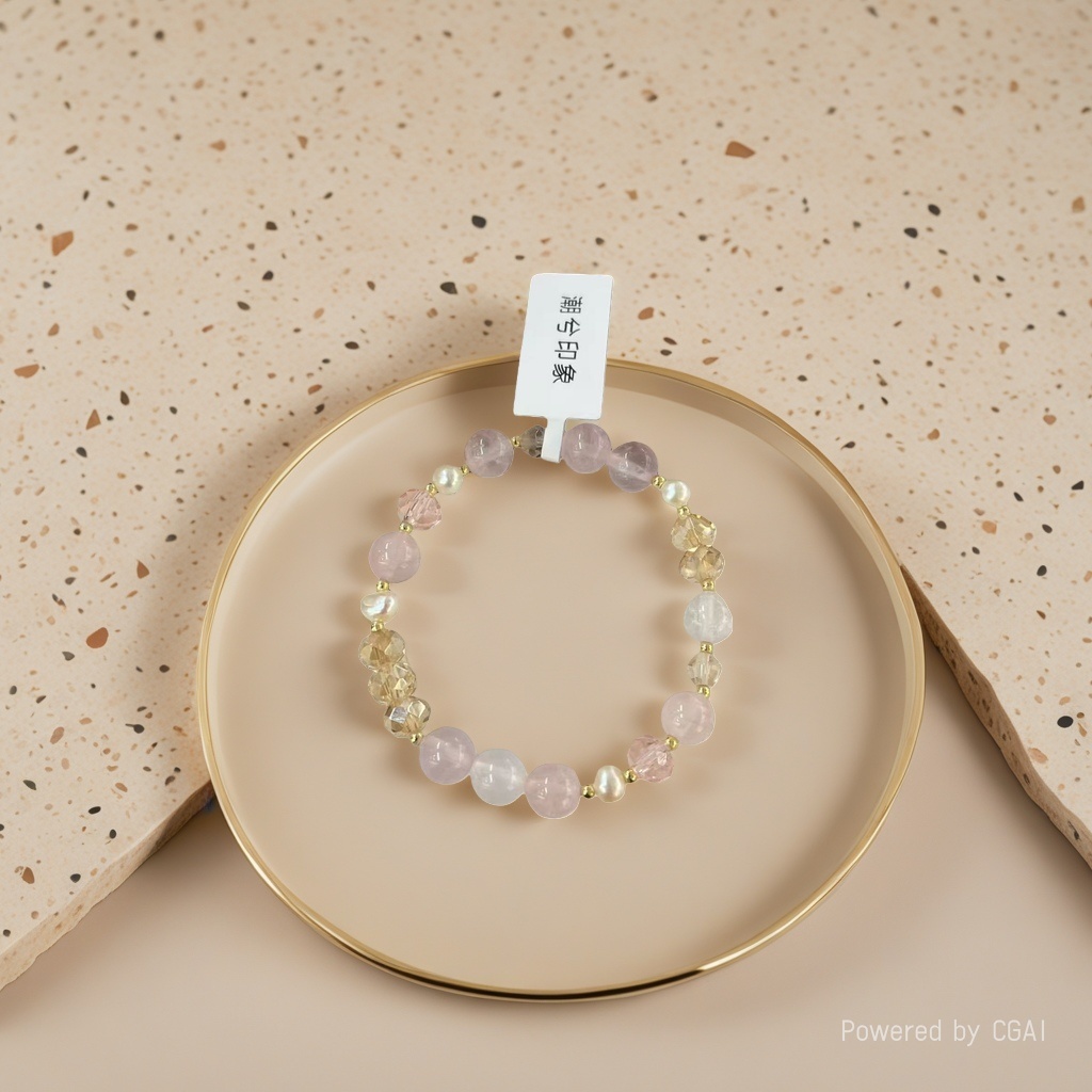 New crystal bracelet and string, fashionable and versatile accessory, transparent crystal bracelet Specification image