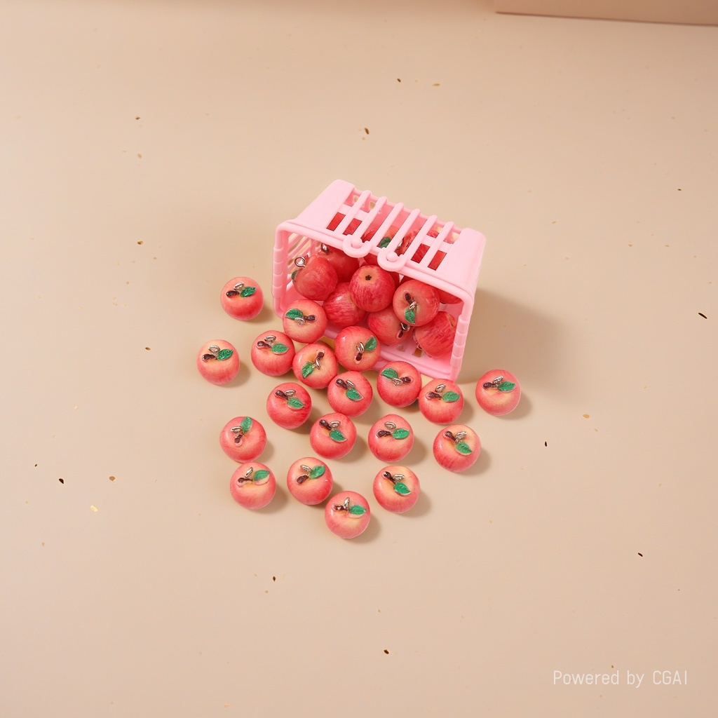 Wholesale of red apple-shaped simulated resin jewelry accessories Application Scenario