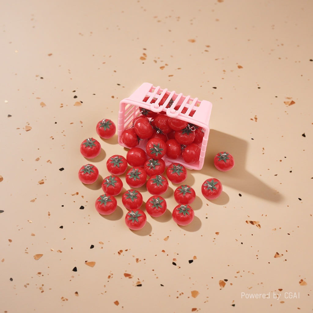 Red cherry tomato plastic basket cover decorative accessories Application Scenario