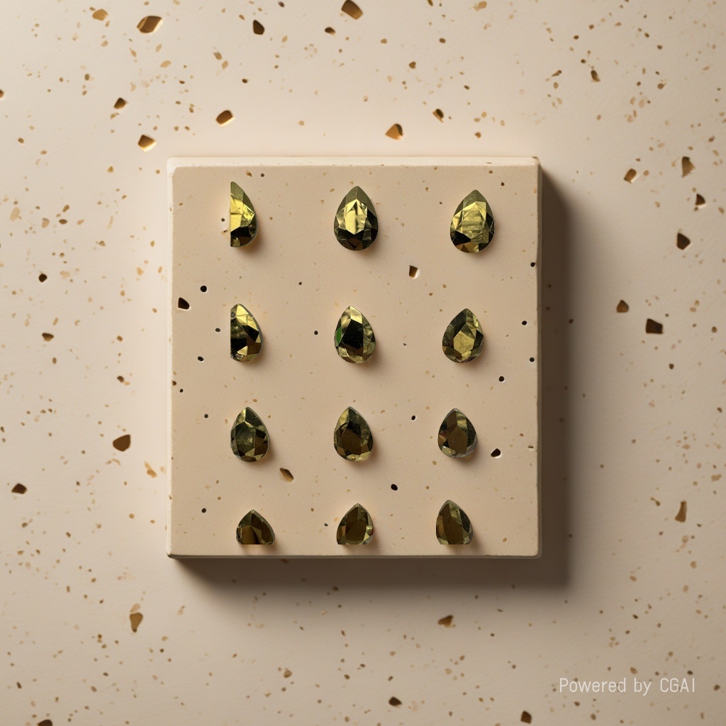 Golden teardrop-shaped strawberry crystal gemstone handicraft Application Scenario