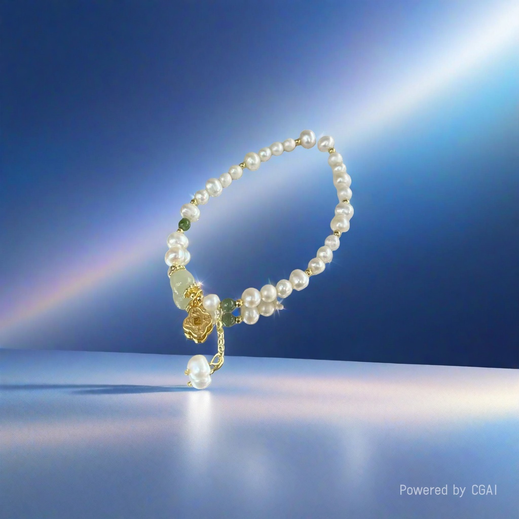 Korean Hwaji Jewelry Baroque pearl bracelet, natural freshwater pearl grains can be stacked and worn Application Scenario