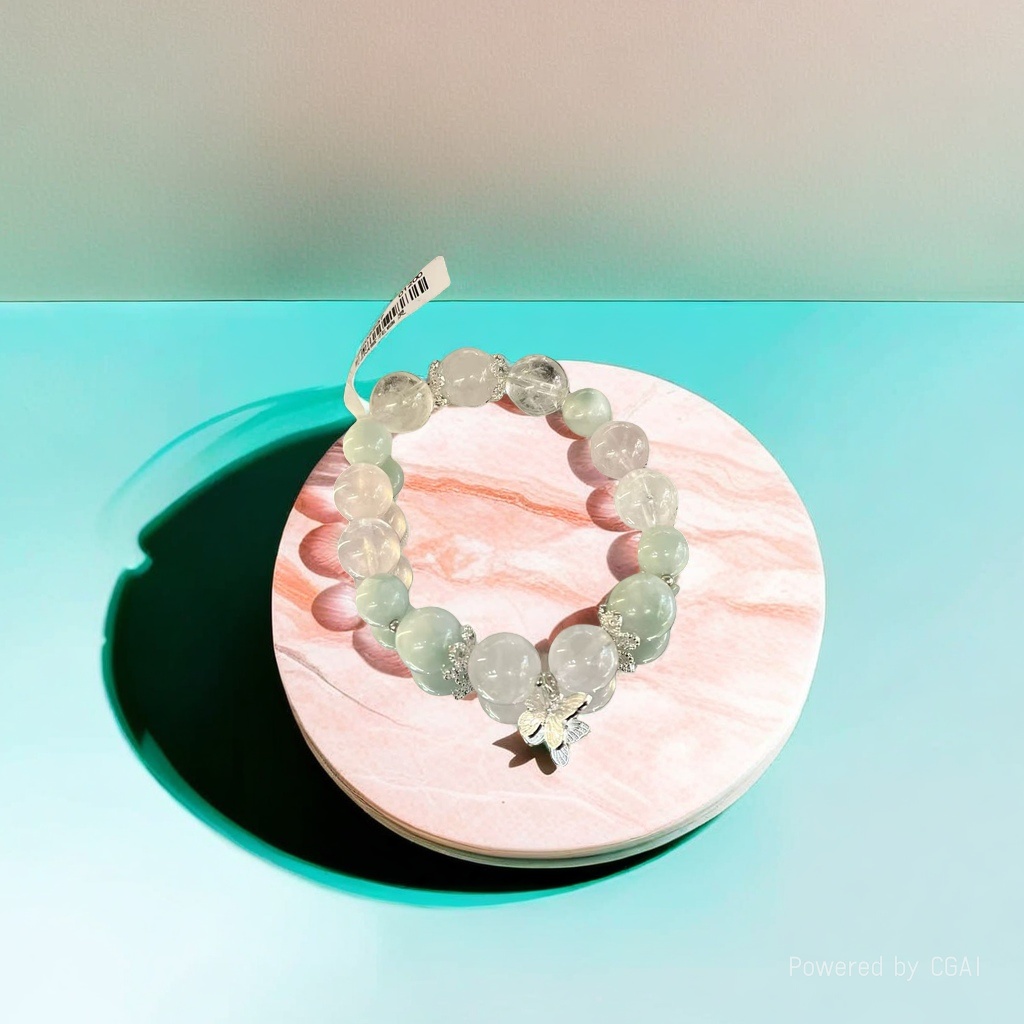 Natural blue crystal bead bracelet, 180g loose beads details Picture