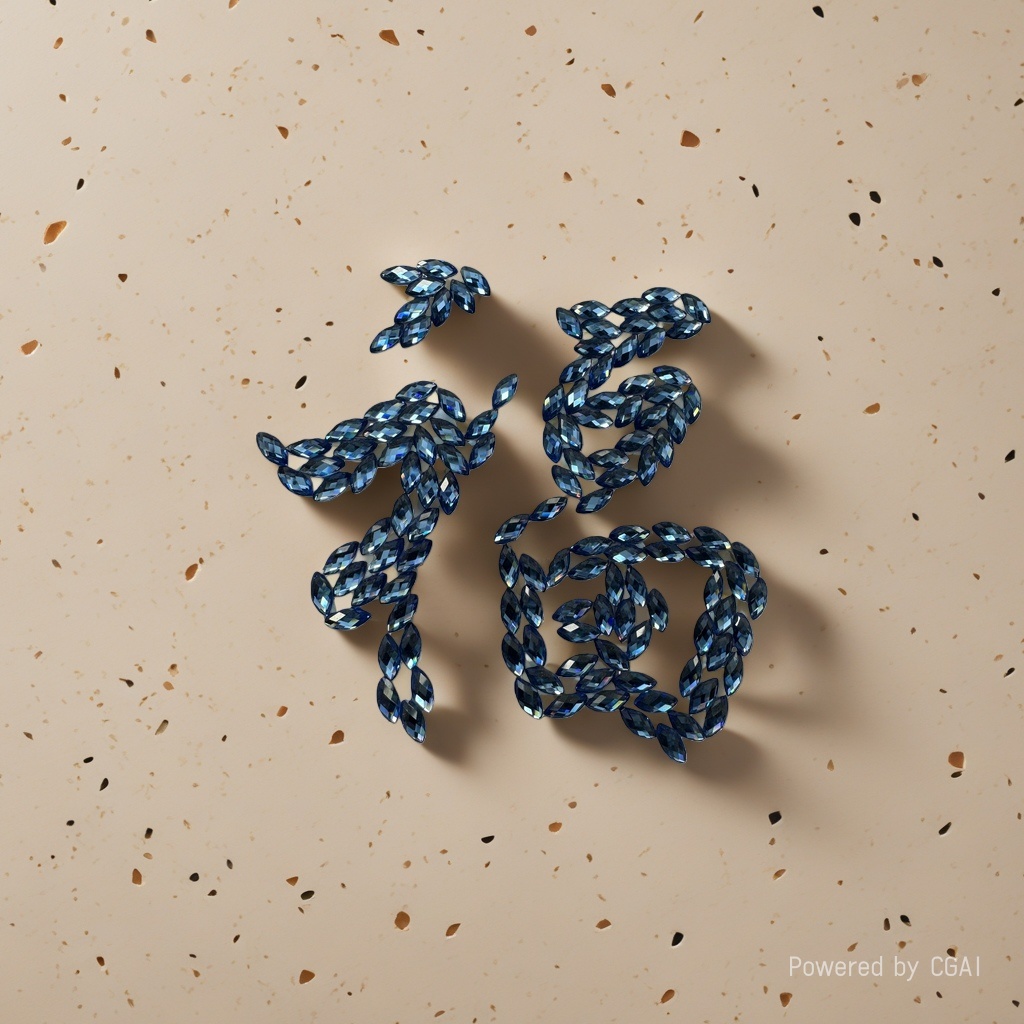 Blue rhinestone 3mm ball needle flower decorative diamond accessory