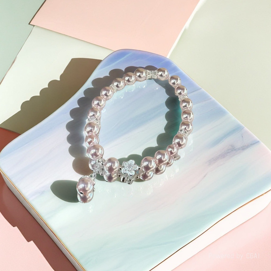 Korean Hwaji Jewelry Baroque natural pearl bracelet, 18cm adjustable, whitening and versatile