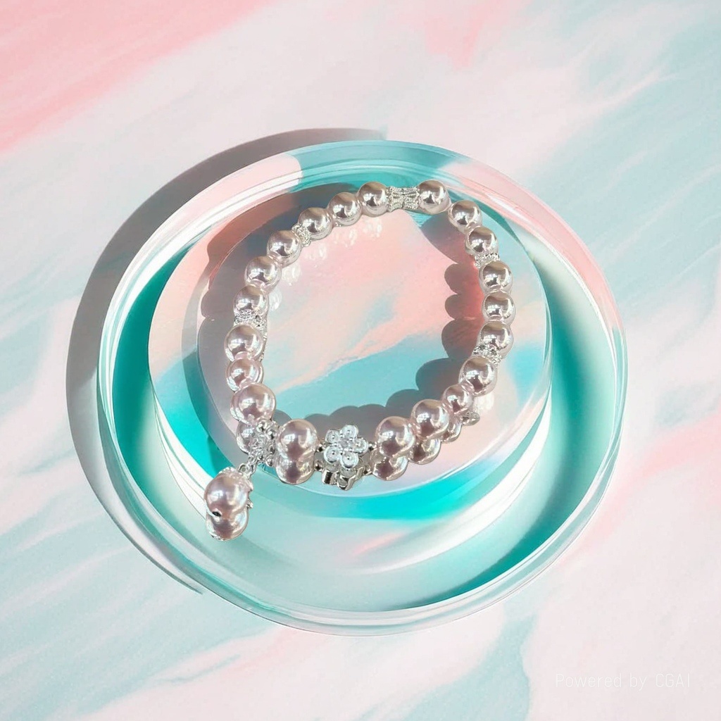 Korean Hwaji Jewelry Baroque natural pearl bracelet, 18cm adjustable, whitening and versatile details Picture