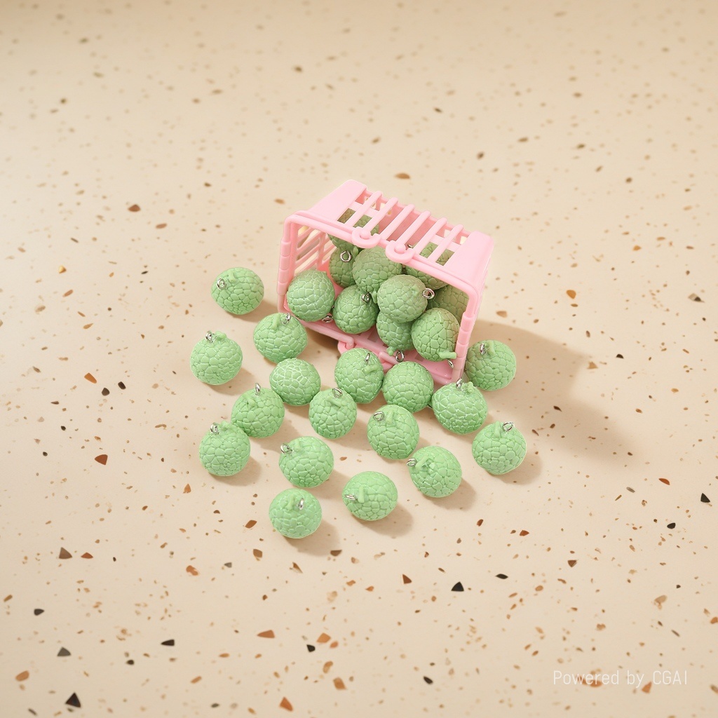Small Hami melon simulation fruit resin material shaped diy jewelry accessories details Picture