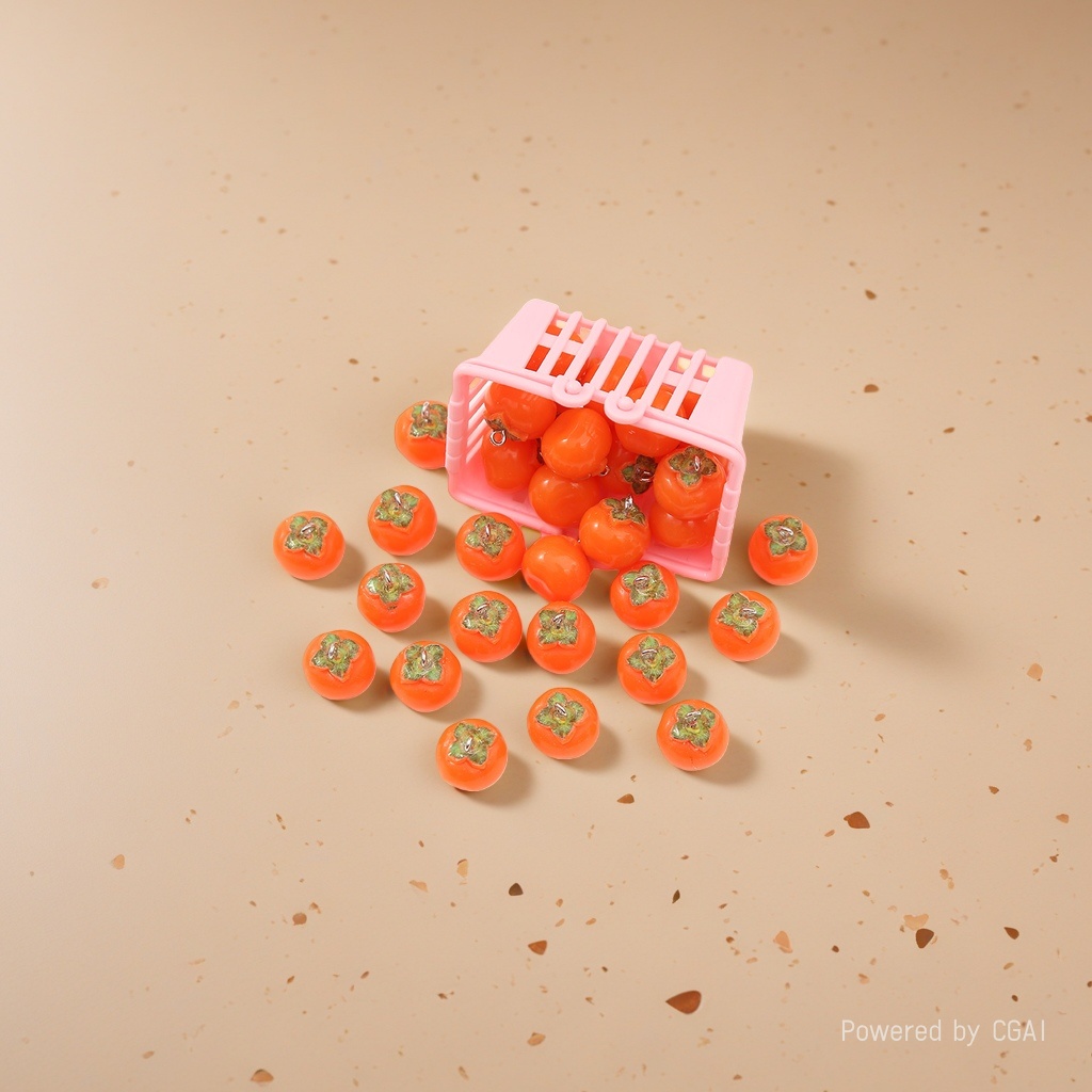 Wholesale of diy resin jewelry accessories in the shape of simulated persimmons Application Scenario