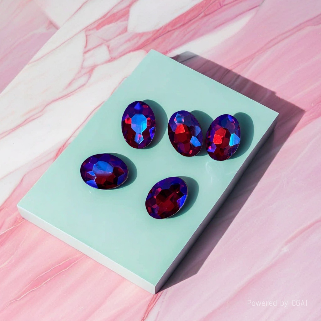 Strawberry crystal natural gemstone handicrafts, mini balloons, engraved stones, mobile phone accessories, colored gemstones Application Scenario