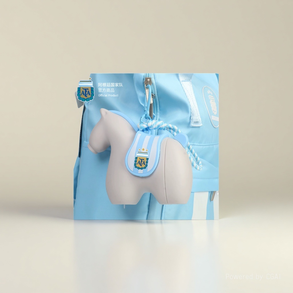 Official horse-shaped pendants of the Argentina national team, World Cup mascots, star players and team collectibles details Picture