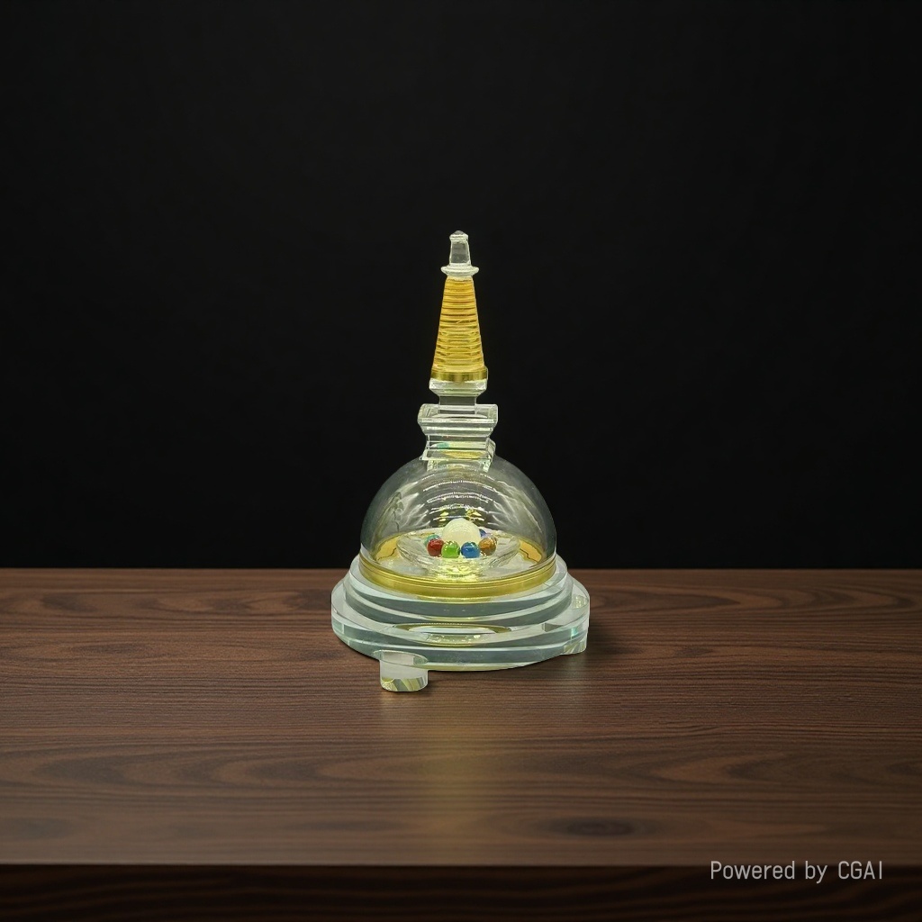 Natural crystal Wishing Tower decorative handicraft, crystal ball, tower-shaped crystal handicraft details Picture
