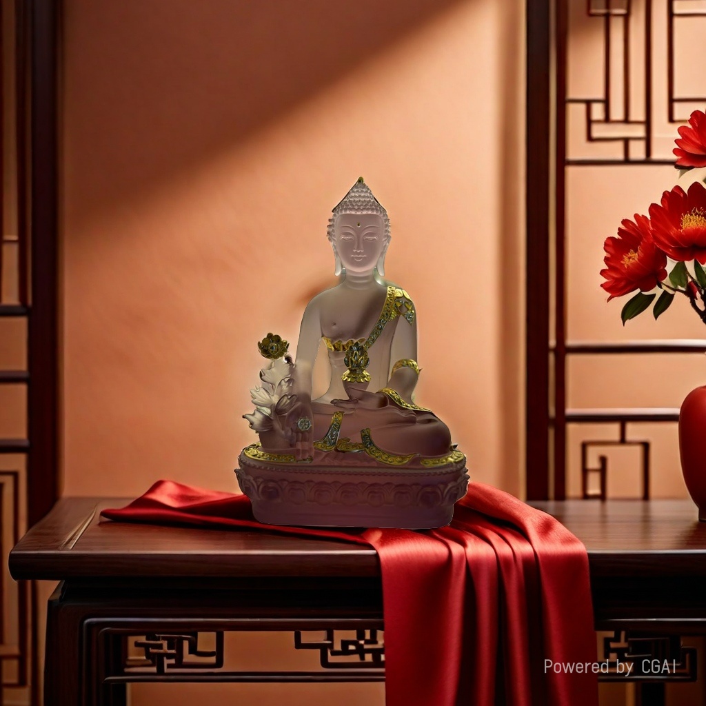 古法琉璃佛像密宗药师佛光琉璃寺院家居供奉树脂摆件批发神像