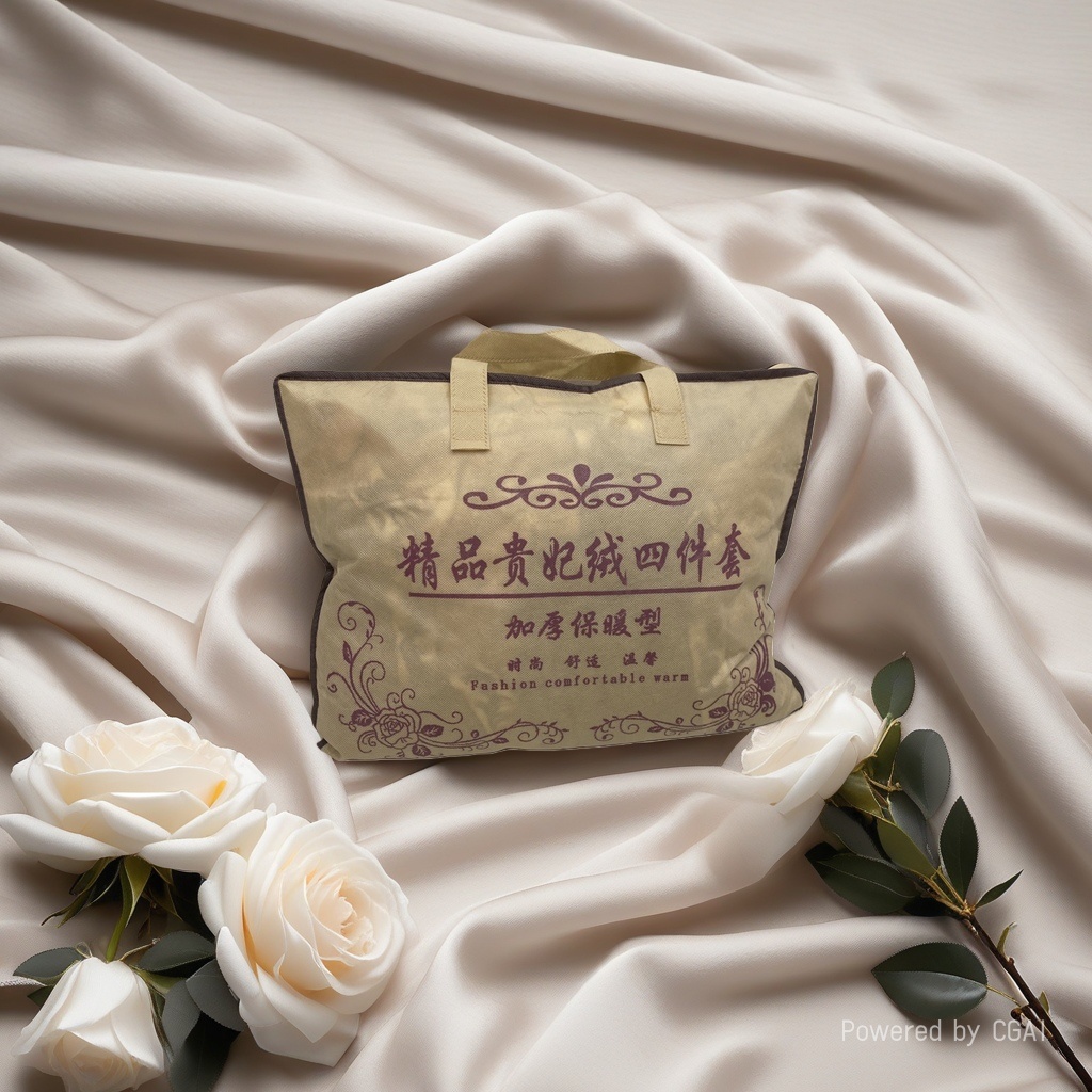 婚庆精品贵妃绒床品套件四件套含手提袋2026被婚庆家纺