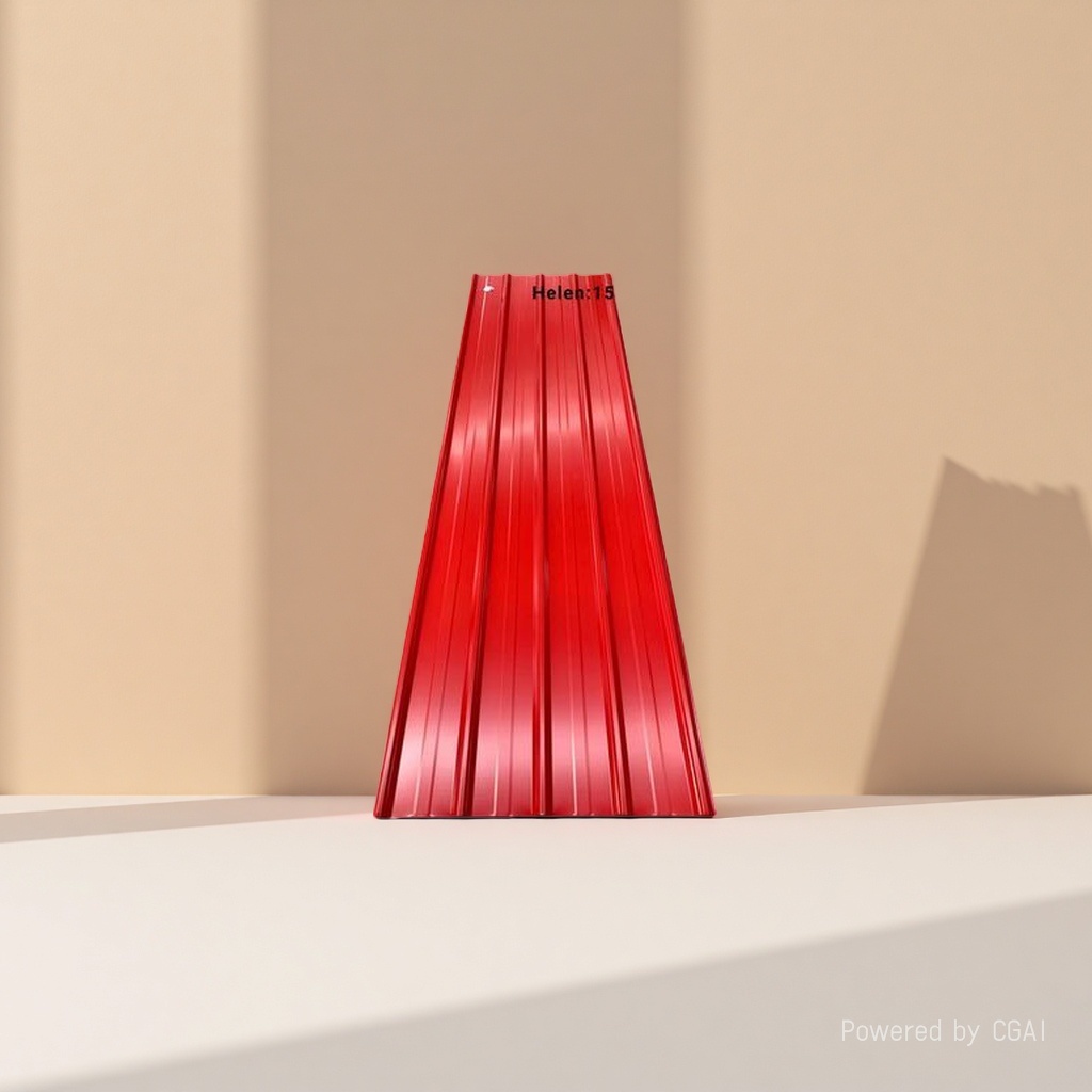 Red corrugated metal PVC wall panels are waterproof and moisture-proof interior decoration boards details Picture