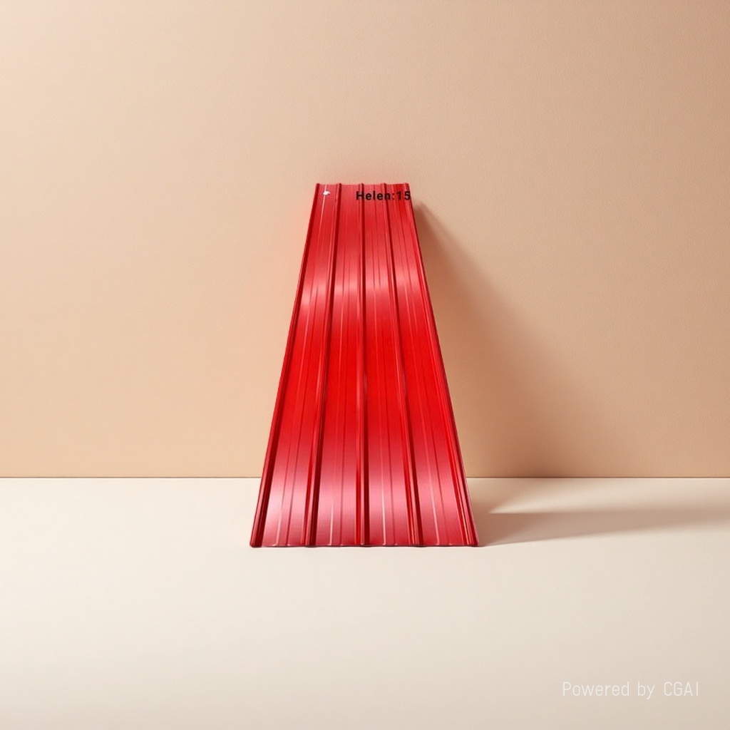 Red corrugated metal PVC wall panels are waterproof and moisture-proof interior decoration boards Specification image