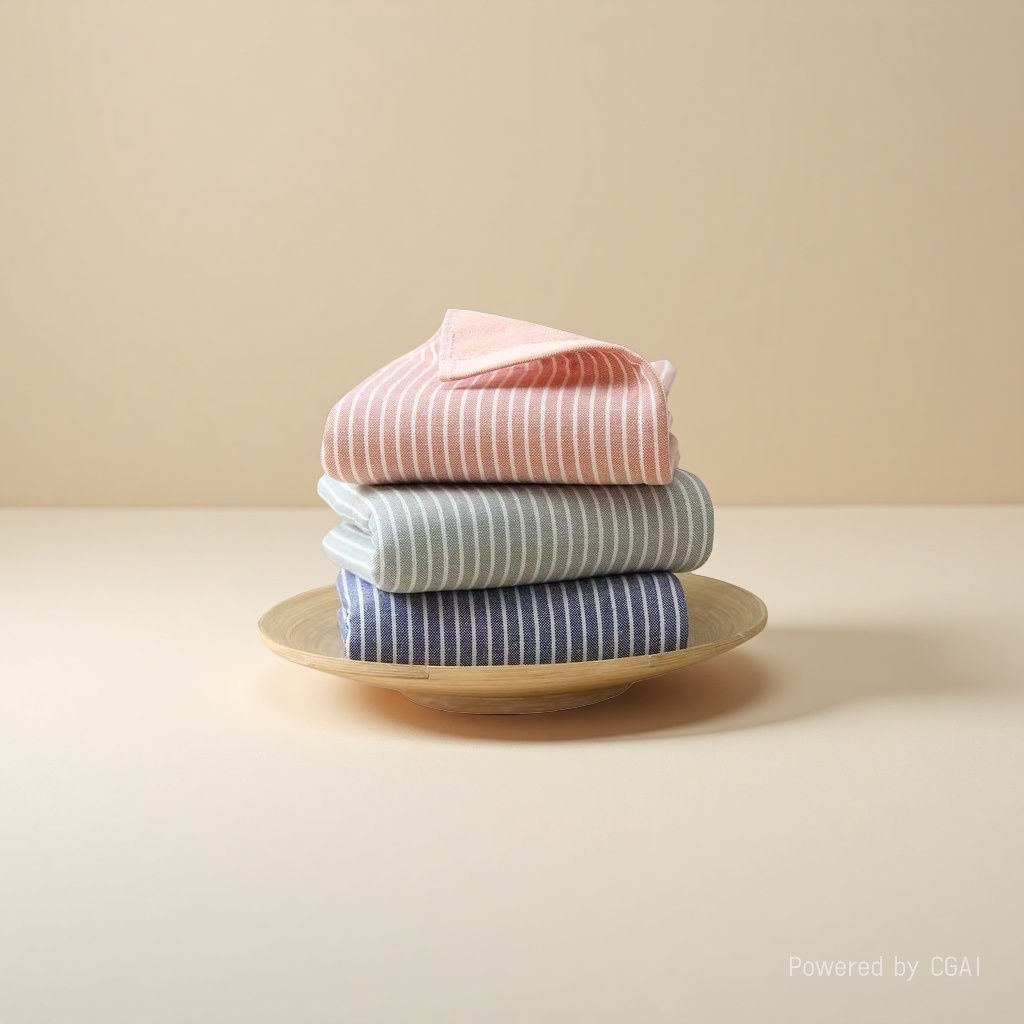 Shenduo Fabric striped pure cotton towels, home towels, gift towels Application Scenario