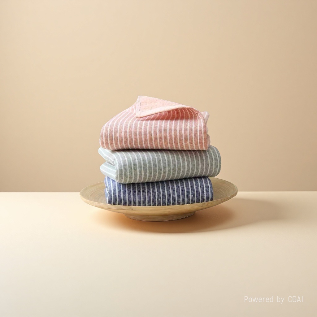 Shenduo Fabric striped pure cotton towels, home towels, gift towels Specification image