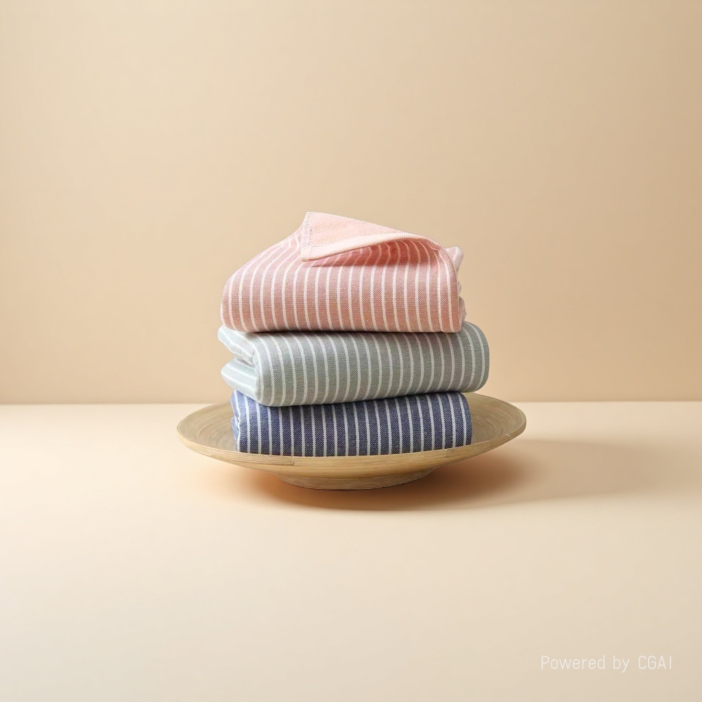 Shenduo Fabric striped pure cotton towels, home towels, gift towels details Picture