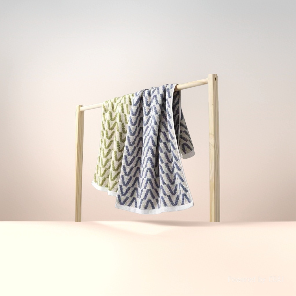 Shenduo V-shaped jacquard towel, high-quality cotton absorbent towel, gift towel Item Picture