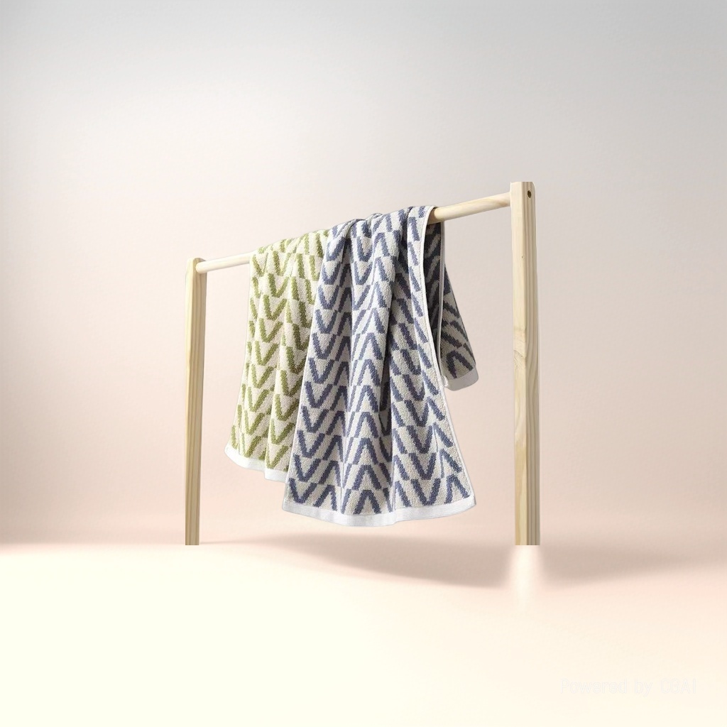 Shenduo V-shaped jacquard towel, high-quality cotton absorbent towel, gift towel details Picture