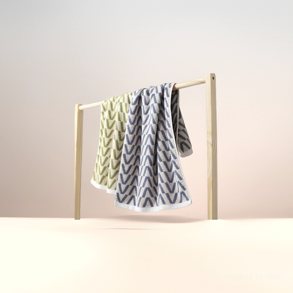Shenduo V-shaped jacquard towel, high-quality cotton absorbent towel, gift towel Specification image