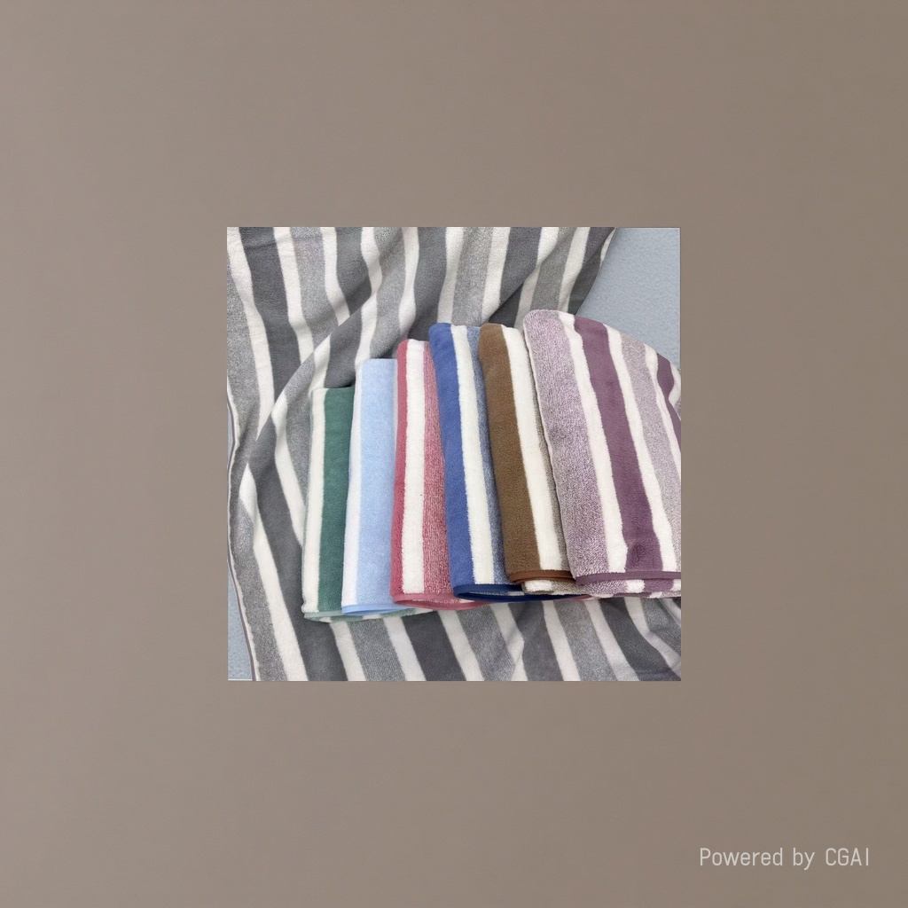 The large-striped sports quick-drying bath towel is soft and highly absorbent Specification image