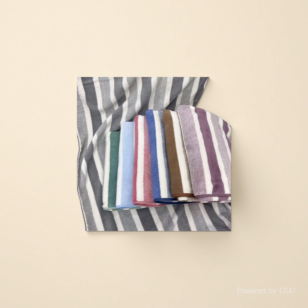 The large-striped sports quick-drying bath towel is soft and highly absorbent details Picture