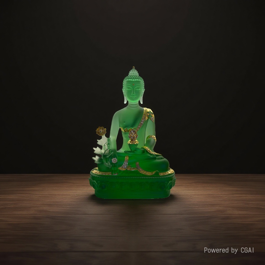Medicine Buddha Water Crystal Great Doctor King Buddha Statue, Tibetan deity, home and temple worship ornaments wholesale, Esoteric Medicine Buddha details Picture