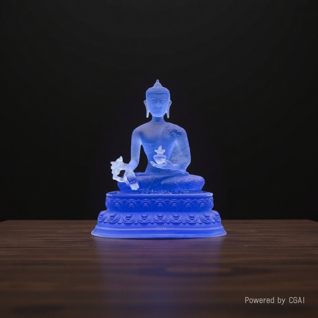 Ancient wax-free glazed Medicine Buddha statue, Green Tara Guanyin Bodhisattva, Maitreya Buddha, Dizang King Bodhisattva, direct sales on the Ten Thousand Buddha Wall Specification image