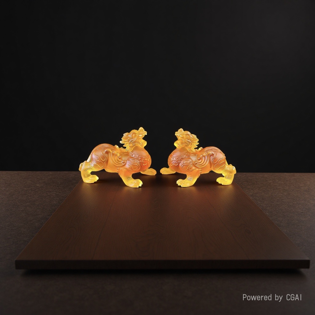 Han-style glazed PI Xiu decorative items for living room desks, opening gifts, and wealth-attracting ornaments details Picture