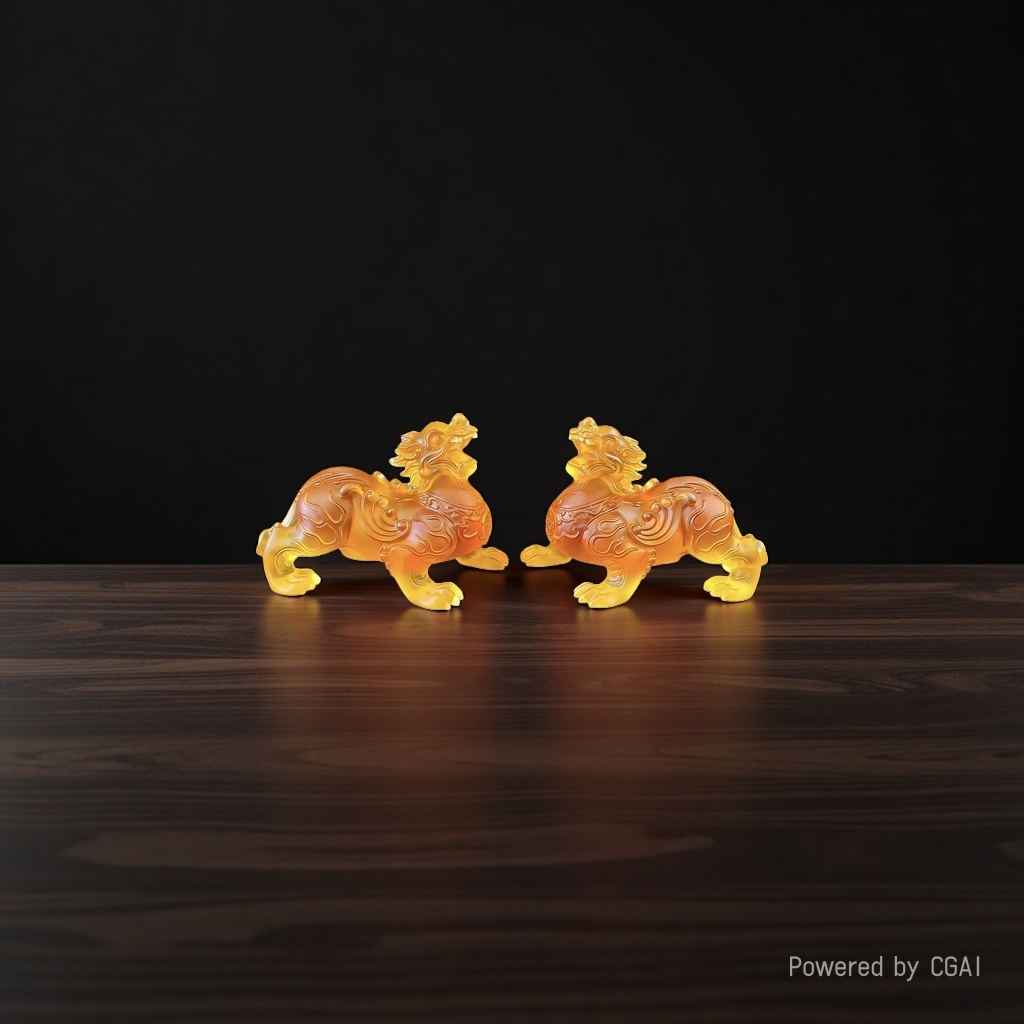 Han-style glazed PI Xiu decorative items for living room desks, opening gifts, and wealth-attracting ornaments Specification image
