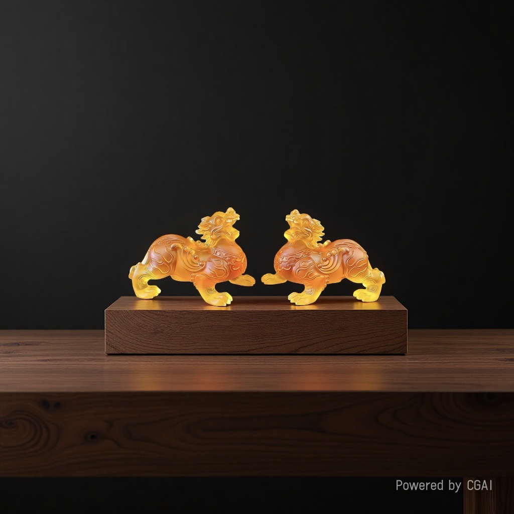 Han-style glazed PI Xiu decorative items for living room desks, opening gifts, and wealth-attracting ornaments Application Scenario