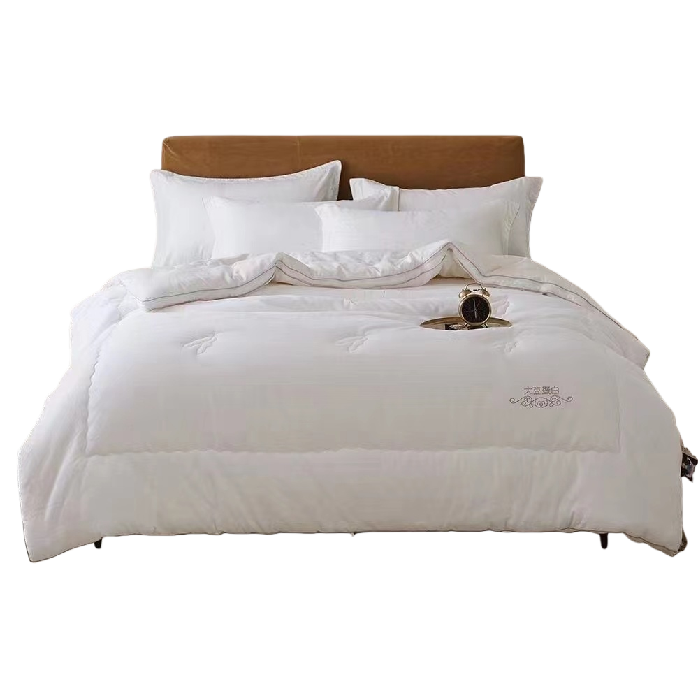 Ropa de cama blanca conjunto de 4 piezas ropa de cama textil para el hogar edredón conjunto de 4 piezas Item Picture